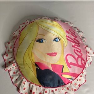 Vintage Barbie round throw pillow
